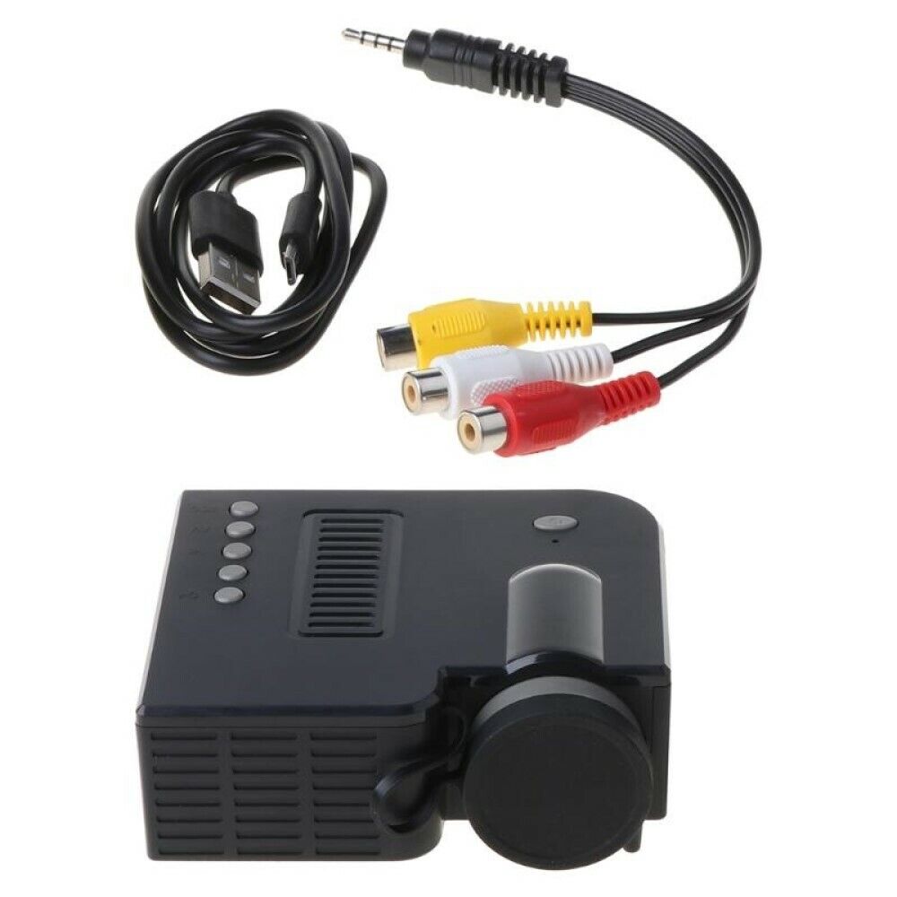 Mini proiettore portatile videoproiettore LCD 50 lumens 1080P AV SD USB AB-R19