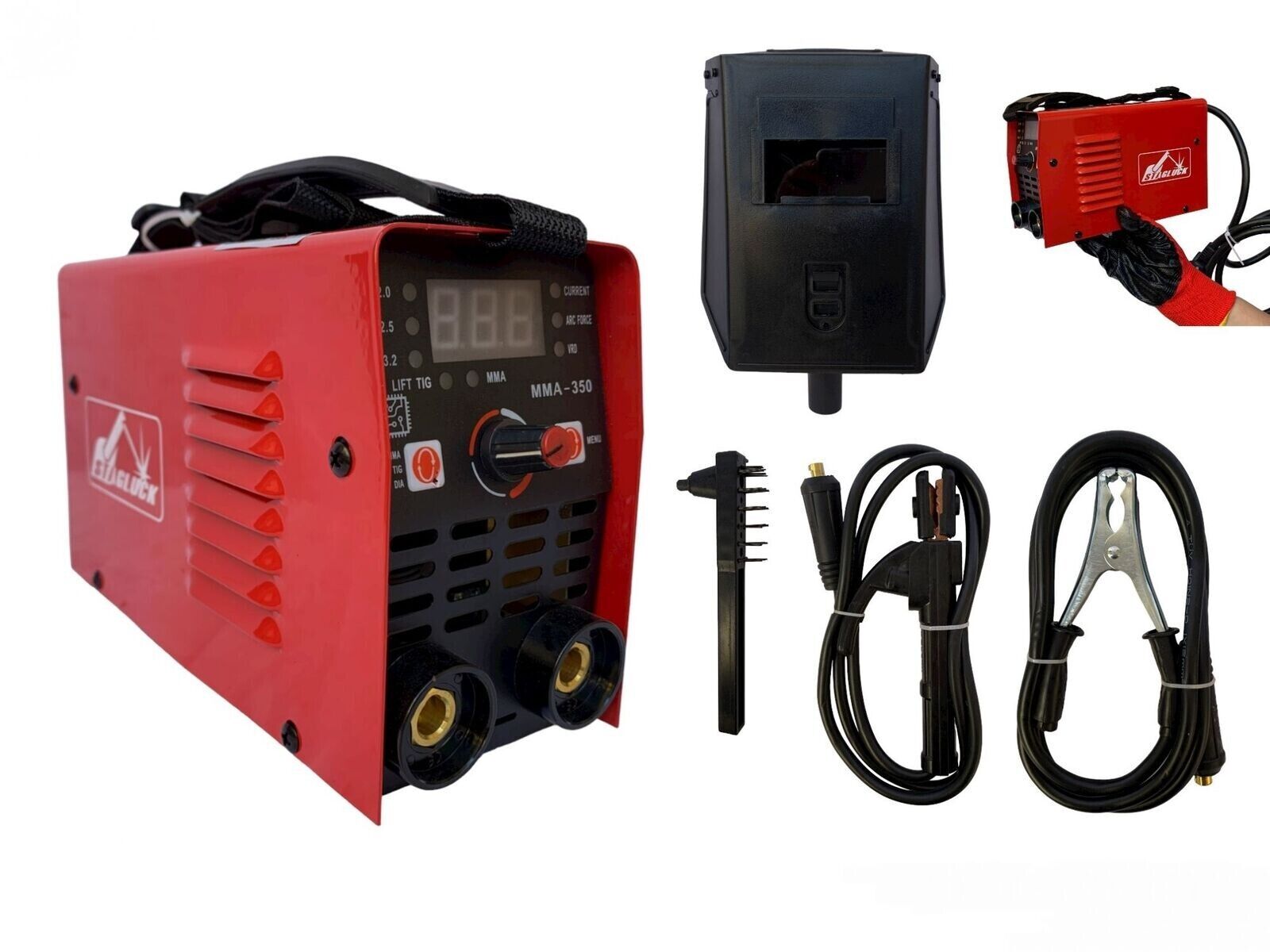 Mini saldatrice ad elettrodo elettrica inverter 350 AMP MMA 1.6 - 3.2mm 350A
