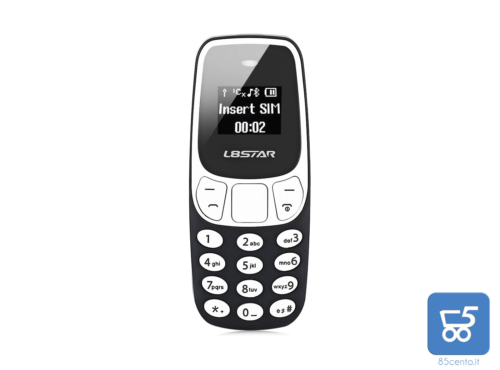 Mini telefono 2 in 1 GSM con Vivavoce Bluetooth Dialer Doppia Scheda SIM L8STAR BM10 NERO