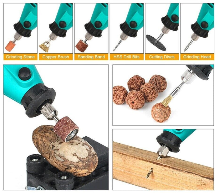 Mini trapano smerigliatrice 130w 388 accessori lucida leviga tipo Dremel Drimmel