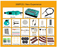 Mini trapano smerigliatrice 130w 388 accessori lucida leviga tipo Dremel Drimmel