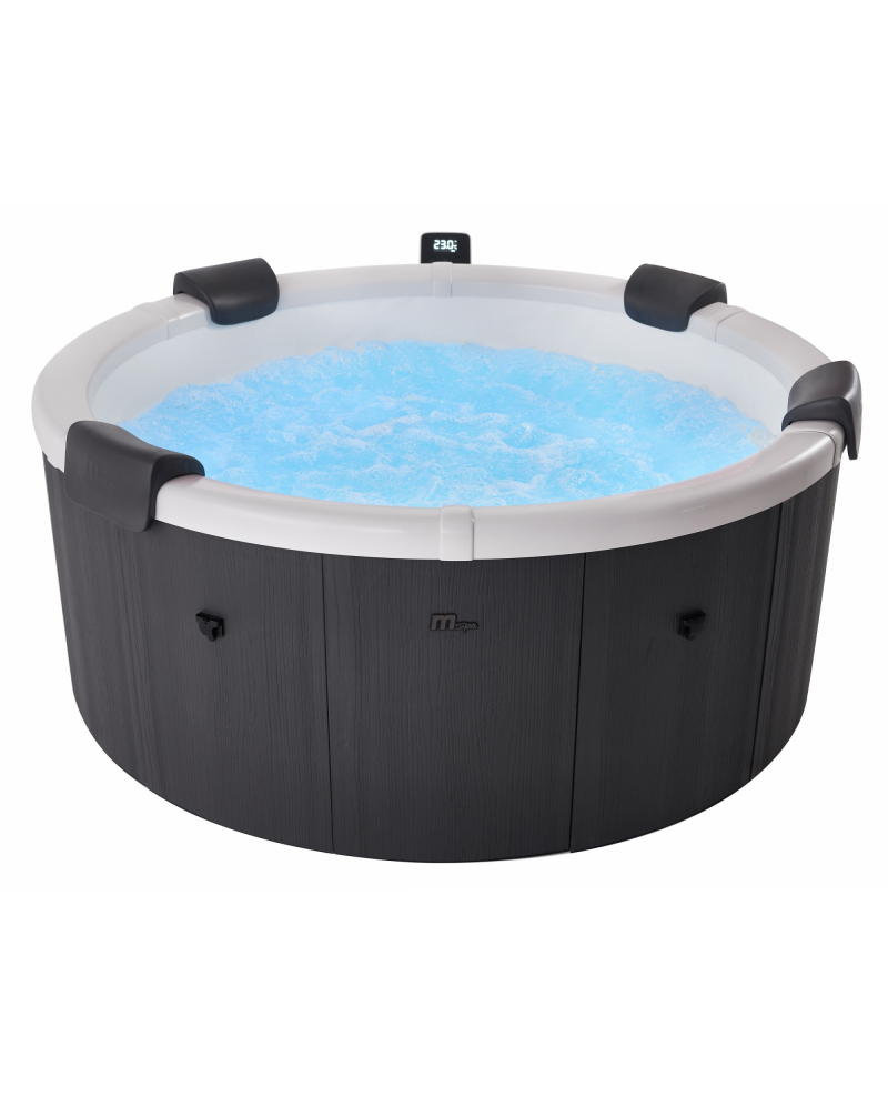 Minipiscina Idromassaggio Tonda 182cm Riscaldatore, Led Mspa Denver Plus