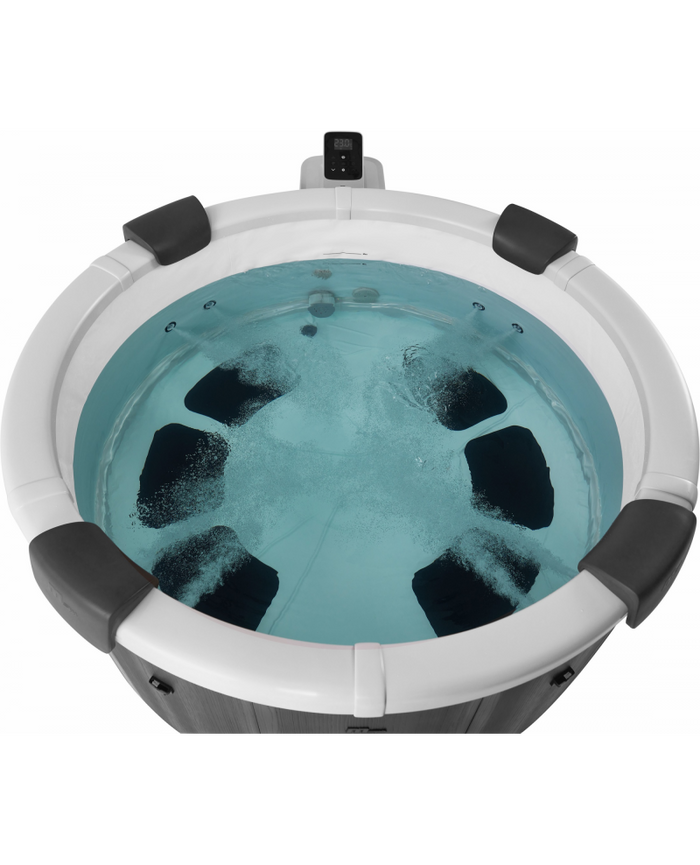 Minipiscina Idromassaggio Tonda 182cm Riscaldatore, Led Mspa Denver Plus