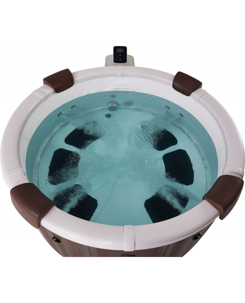 Minipiscina Idromassaggio Tonda 182cm Riscaldatore, Led Mspa Rova Plus