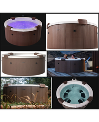 Minipiscina Idromassaggio Tonda 182cm Riscaldatore, Led Mspa Rova Plus