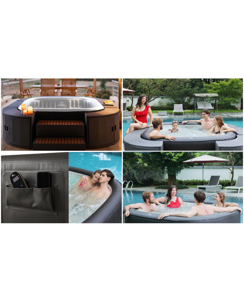 Minipiscina SPA idromassaggio gonfiabile da esterno o interno 185cm accessoriata Sicorage Polvit