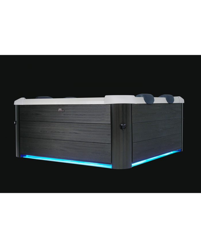 Minipiscina idromassaggio rigida da esterno, 6-8 sedute 180x180cm wi-fi smart Mspa Oslo Plus