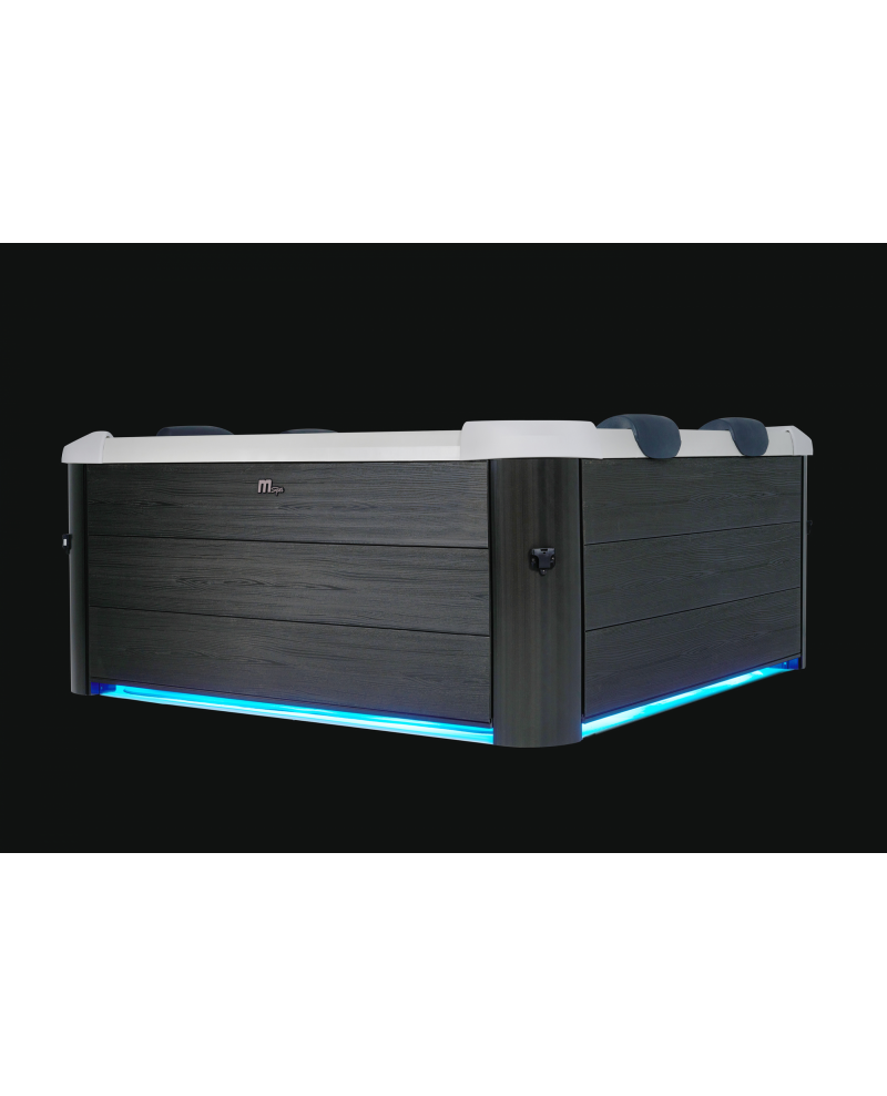 Minipiscina idromassaggio rigida da esterno, 6-8 sedute 180x180cm wi-fi smart Mspa Oslo Plus