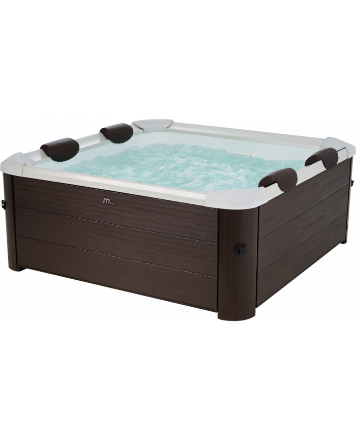 Minipiscina idromassaggio rigida da esterno, 6 sedute rettangolare 160x160x65cm Mspa Tribeca