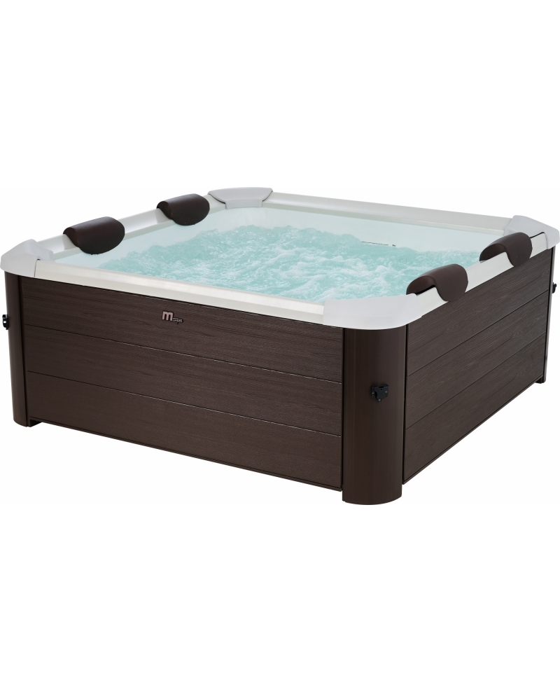 Minipiscina idromassaggio rigida da esterno, 6 sedute rettangolare 160x160x65cm Mspa Tribeca