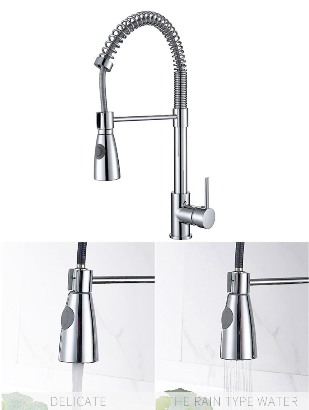 Miscelatore cucina rubinetto con doccetta canna alta isola cucina 87464