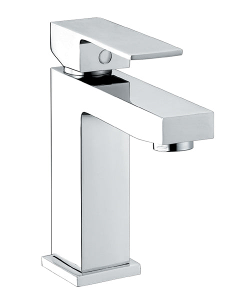 Miscelatore lavabo bagno monocomando, cromo, moderno Sicena Quarik
