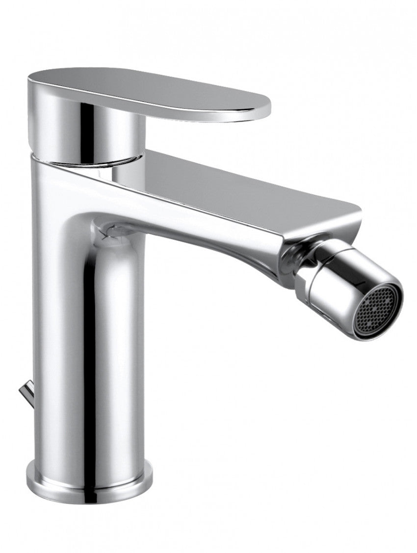 Miscelatore monocomando bidet, monoforo, scarico click-clack, cromo Keller Taps Sky