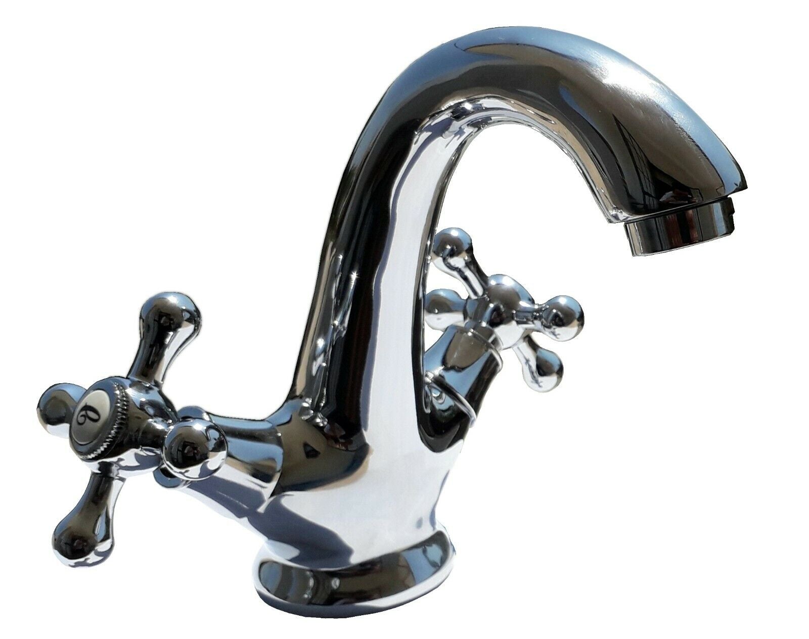 Miscelatore rubinetto cromato lavello cucina bagno lavabo con piletta 52344A