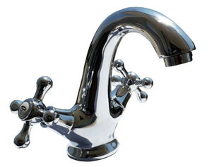 Miscelatore rubinetto cromato lavello cucina bagno lavabo con piletta 52344A