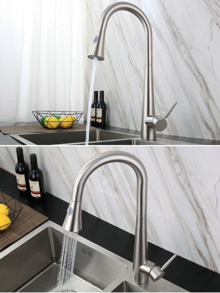 Miscelatore rubinetto da cucina con doccetta monocomando canna alta  52692