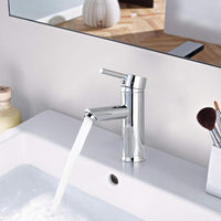 Miscelatore rubinetto lavabo bagno cromato + piletta click clack RAY 87386