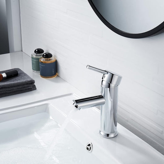 Miscelatore rubinetto lavabo bagno cromato + piletta click clack RAY 87386