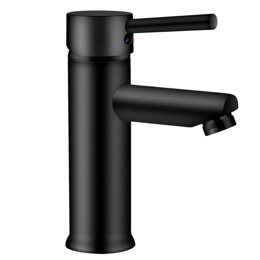 Miscelatore rubinetto lavabo bagno nero + piletta click clack RAY 87391