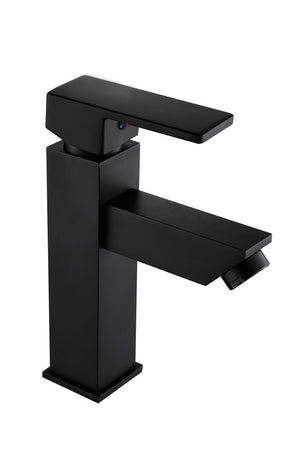 Miscelatore rubinetto lavabo bagno nero + piletta con saltarello 87207