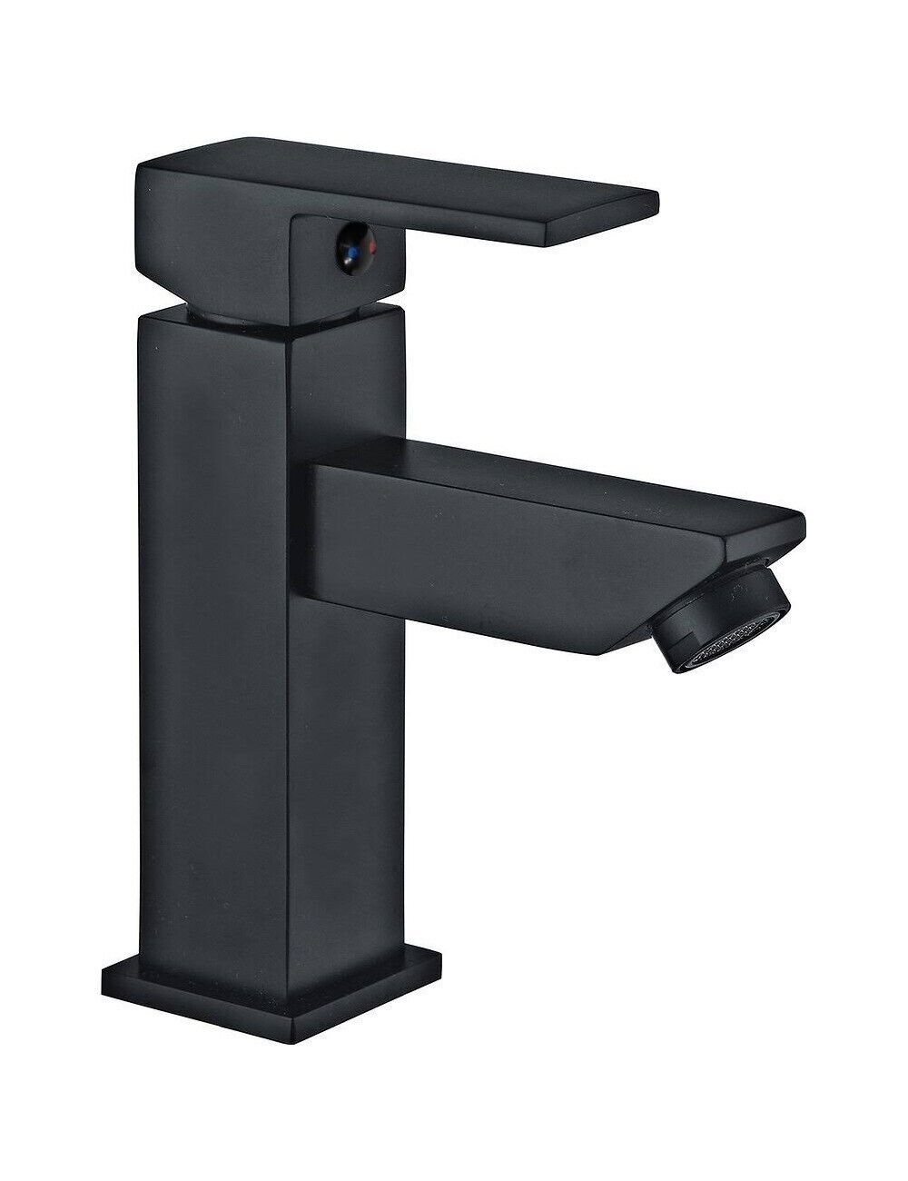Miscelatore rubinetto lavabo bagno nero + piletta con saltarello 87207
