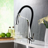 Miscelatore rubinetto lavello cucina con doccetta monocomando canna alta 59590