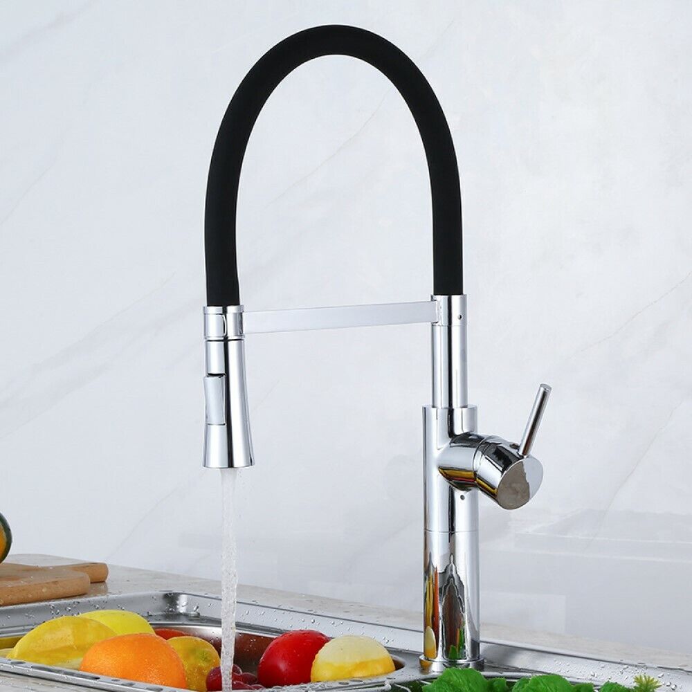 Miscelatore rubinetto lavello cucina con doccetta monocomando canna alta 59660