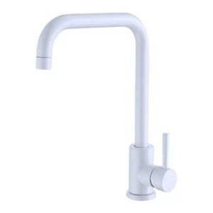 Miscelatore rubinetto monocomando per lavabo cucina canna alta bianco 79829