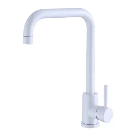 Miscelatore rubinetto monocomando per lavabo cucina canna alta bianco 79829
