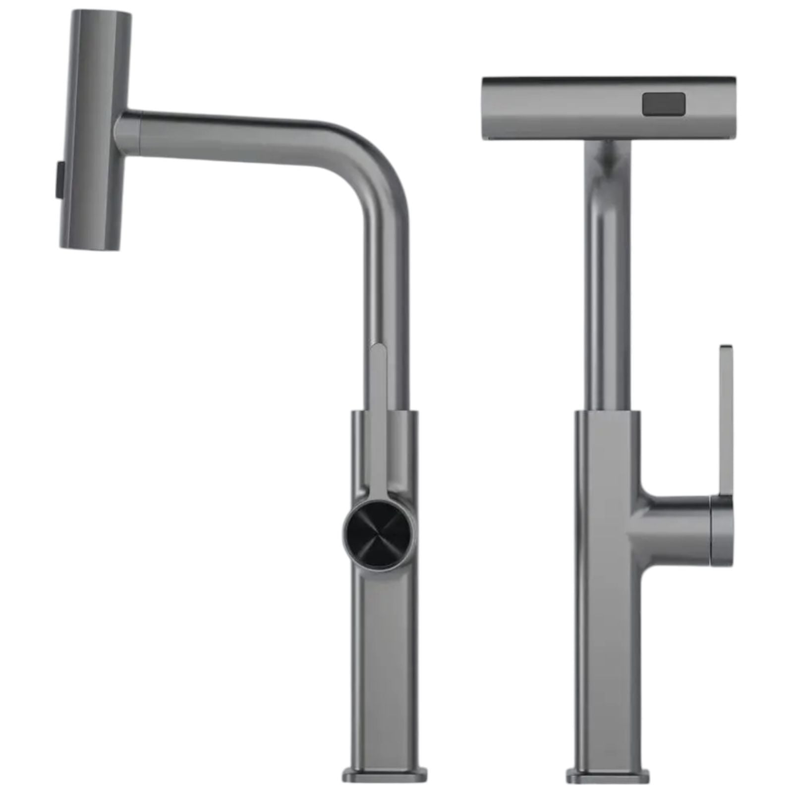 Miscelatore rubinetto monocomando per lavabo cucina canna alta grigio opaco87257