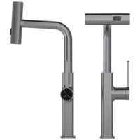 Miscelatore rubinetto monocomando per lavabo cucina canna alta grigio opaco87257