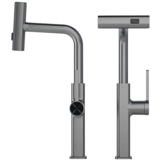 Miscelatore rubinetto monocomando per lavabo cucina canna alta grigio opaco87257