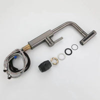 Miscelatore rubinetto monocomando per lavabo cucina canna alta grigio opaco87257