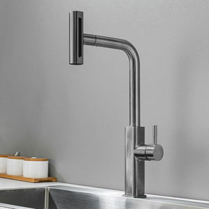 Miscelatore rubinetto monocomando per lavabo cucina canna alta grigio opaco87257