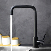 Miscelatore rubinetto monocomando per lavabo cucina canna alta nero opaco 79828