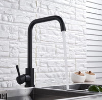 Miscelatore rubinetto monocomando per lavabo cucina canna alta nero opaco 79828