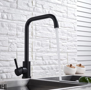 Miscelatore rubinetto monocomando per lavabo cucina canna alta nero opaco 79828