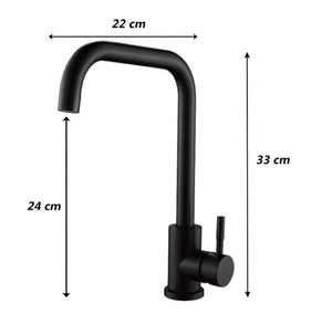 Miscelatore rubinetto monocomando per lavabo cucina canna alta nero opaco 79828