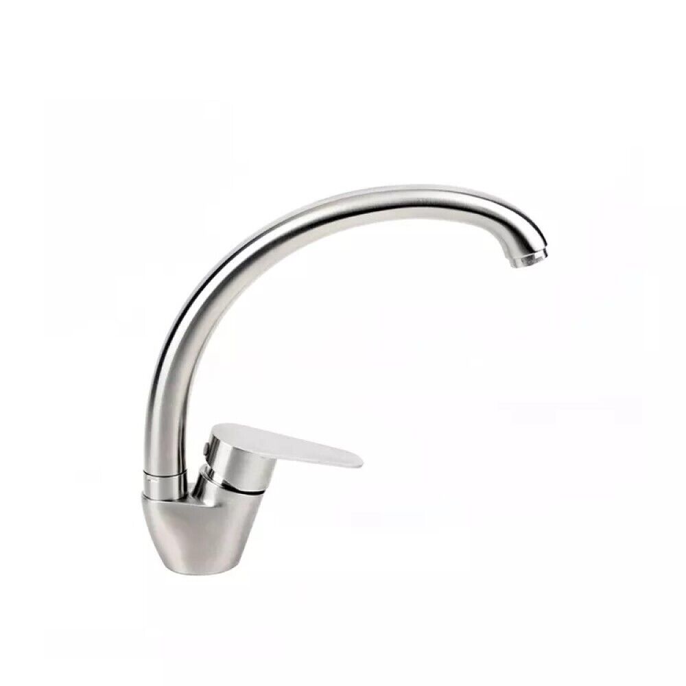 Miscelatore rubinetto monocomando per lavabo cucina canna alta satinato 79827