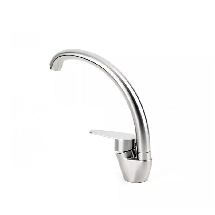 Miscelatore rubinetto monocomando per lavabo cucina canna alta satinato 79827