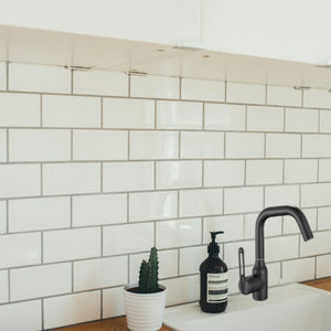 Miscelatore rubinetto monocomando per lavabo cucina canna bassa nero opaco 87258