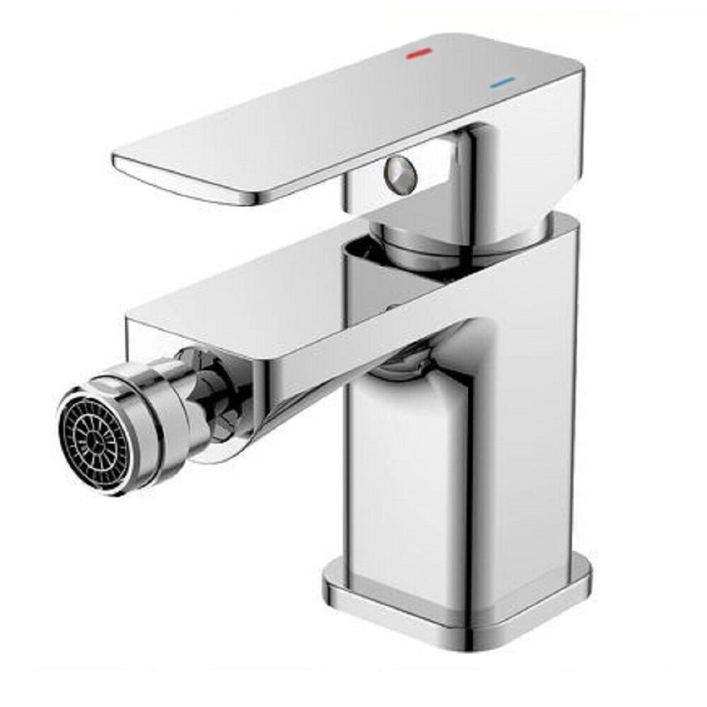 Miscelatore rubinetto per bidet bagno in ottone cromato + piletta SHAPE 87115