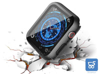 Misxi Custodia rigida 2 pezzi nero con pellicola protettiva in vetro, compatibile con Apple Watch Series 6 / SE/Serie 5 / Series 4 40 mm