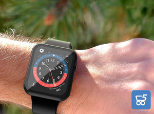 Misxi Custodia rigida 2 pezzi nero con pellicola protettiva in vetro, compatibile con Apple Watch Series 6 / SE/Serie 5 / Series 4 40 mm