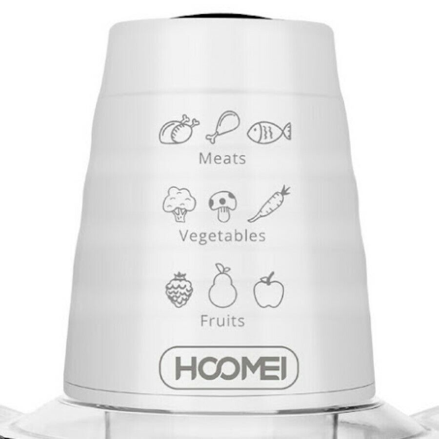 Mixer tritatutto elettrico da cucina in vetro 4 lame inox 200W HM-6260