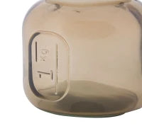 Barattolo Low con Coperchio Vetro Riciclato Fumo Cm Ø 13X13 (Made In Spain)