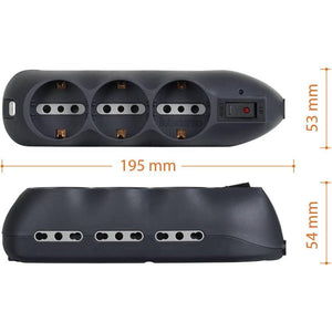 Bticino 3699gb multipresa slot9 con 6 prese bipasso 10/16a grigio