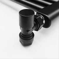 Termoarredo bagno scaldasalviette acciaio radiatore calorifero termosifone nero opaco *** misure h1800xl600xi550 33 t...