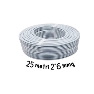 Cavo elettrico fg16or 2x6 mm² grigio 0,6/1 kv matassa 25 metri