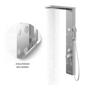 Colonna pannello doccia 4 funzioni york-1 display controllo temperatura cromo